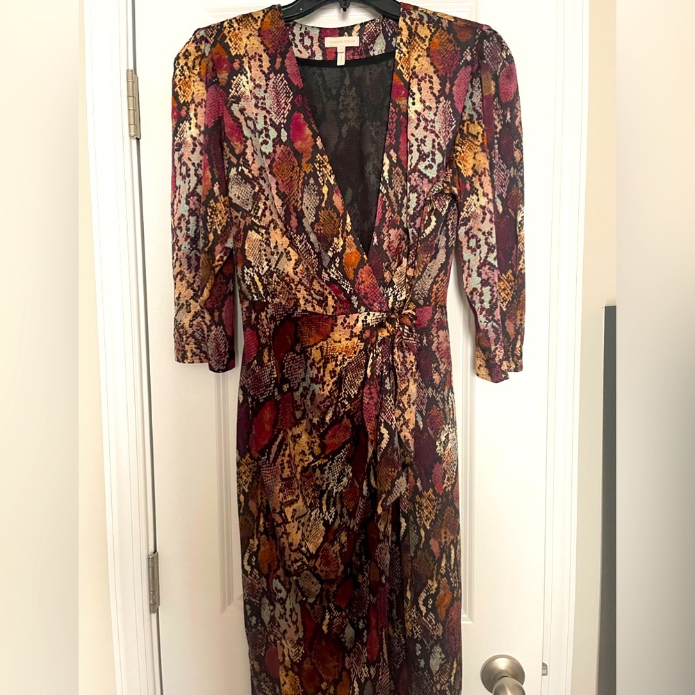Rebecca Taylor silk wrap dress, size 8.
